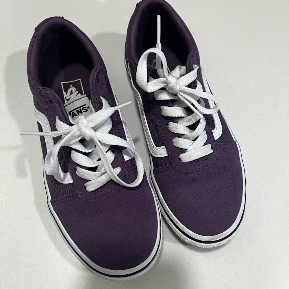 Vans Classic Purple and White Sneakers
